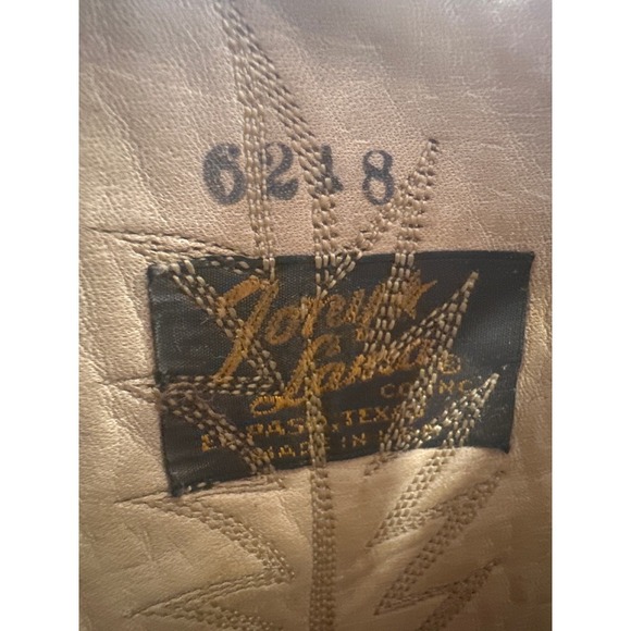 Tony Lama El Paso Men's Brown Snake Print Western Cowboy Boots Sz 7.5 D - Picture 4 of 9